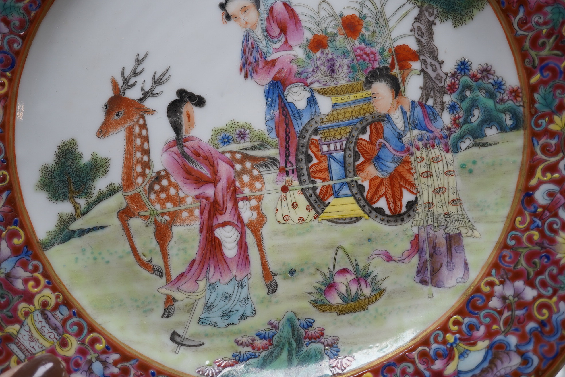 Two fine Chinese famille rose plates, Republic period